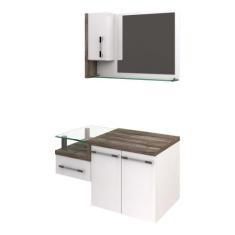 Gabinete para Banheiro com Espelheira Legno 830 sem Cuba - Compace, Br