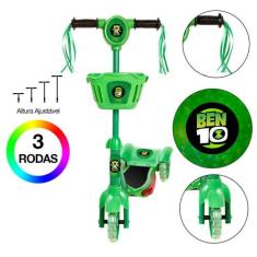 Patinete Infantil Verde Ben 10 Ominitrix Alien C Led e Som - Zein