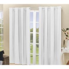 Cortina Blackout PVC corta 100 % a luz 2,80 x 2,30 Branco - Eddi Casa