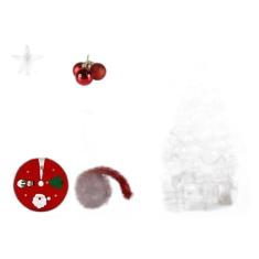 Árvore Natal Branca Decorada 2,10cm 450 Galhos 7 Itens