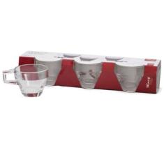 Conjunto de Xícaras de Vidro 3 Peças 90 ml Kit - Wincy