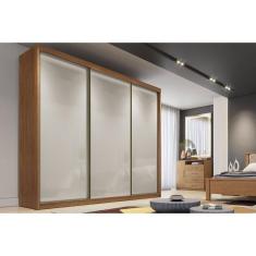 Guarda Roupa Solteiro 3 Portas e 8 Gavetas Sollo/Logan Plus Cumaru/Fendi 25 - Novo Horizonte