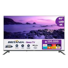 Smart TV Britânia 50 BTV50VA4REGB 4K UHD DLED Dolby Audio Roku TV