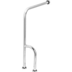 Barra De Apoio Para Sanitário Chão Parede 80x60cm Esquerda - MetalCrom