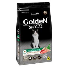 Ração Golden Special Gatos Castrados Adultos Sabor Frango e Carne 3 kg