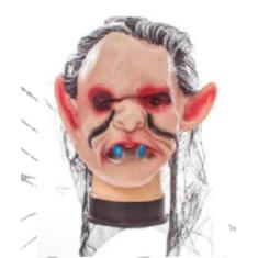 Mascara Vampiro Infantil Em Látex Cosplay Festas Eventos