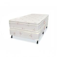 Cama Box + Colchão Castor Solteiro Hotel Collection Fire Retardant Double Face Pocket 100x200x60cm