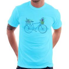 Camiseta Bicicleta E Flores - Foca Na Moda