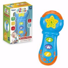 Microfone Com Luz E Som Multikids Primeira Infância