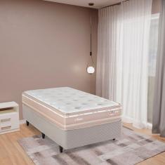 Colchão Solteiro Molas Maxspring Nesser 88x188x28cm Herval Branco / Bege