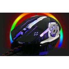Mouse Gamer Optico Led Rgb Usb Cm 20 Firepower Cadeve - OEM, Branco