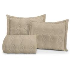 Cama Viuva Eva Casal 3 Peças Bordada Cama toque macio - ENXOVAIS CRIST