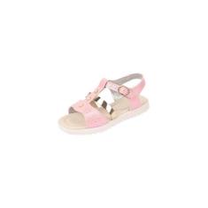 Sandália Infantil Menina Salomé Botões Pérola Rosa - Raniel Calçados, 