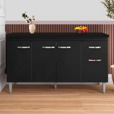 Balcão Gabinete Para Pia Gabriela 150mt 4 portas 1 gaveta Com tampo Pr