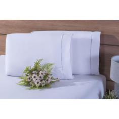 Jogo Lençol 3 Peças Cama Viúva Percal 200 Fios Branco - MIGUEL ENXOVAI