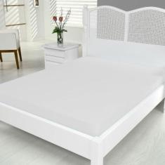 Lencol Micropercal 300 Fios Avulso Com Elastico Casal Branco - Lux Enx