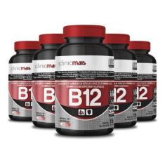 Kit 5 Vitamina B12 500Mg Clinicmais 30 Cápsulas