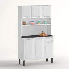 Kit Cozinha Rose Compacta Itatiaia em Aço 6 Portas 1 Gaveta Branca I3G1-105 