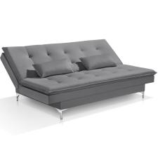 Sofá Cama Bangkok Alto Conforto Aveludado C Almofadas Brinde Cor cinza