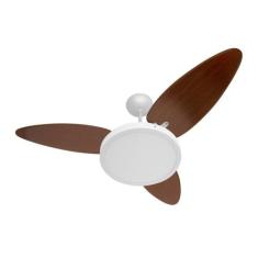 Ventilador De Teto Versatti Led 25W 3 Pás Branco/Tabaco 220V - Ponente