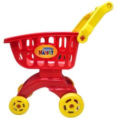 Carrinho De Compras Infantil Super Market mercadinho, Vermelho