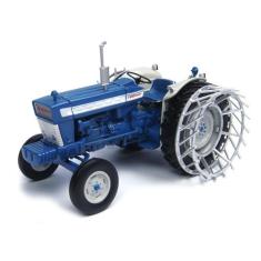 Miniatura trator rodas ferro universa hobbies ford 5000 1/32, Azul