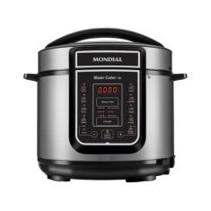 Panela de Pressão Elétrica Digital 5L PE-38 Mondial, Preto e Inox, 220