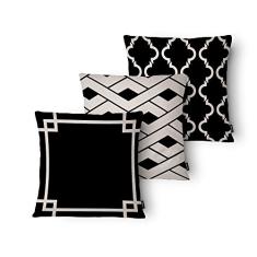 Kit com 3 Capas para Almofadas Silk Home Belchior Uniq