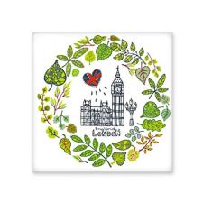 Adesivo brilhante de azulejo de cerâmica Big Ben London England Illustration