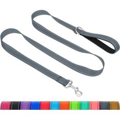 Taglory Coleira para cães pequenos, coleira refletiva dupla face com alça acolchoada de neoprene macio, 1,8 cm por 1,8 m, adequada para cães de raças pequenas, médias e grandes com menos de 9 kg,