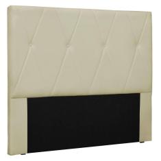 Cabeceira Estofada Cama Box Casal Queen Size 160cm Bege