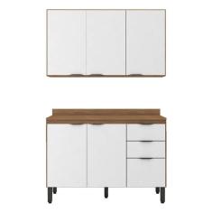 Cozinha Modulada Firenze FI0010 Amêndola Branco - Demóbile