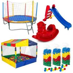 Cama Elástica Pula Pula 2,30m  Piscina de Bolinhas 1,50m Resistente  1