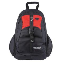 Mochila Para Ferramentas 14'' Poliéster Preta/Vermelha Worker