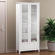 Cristaleira 2 Portas 1 Gaveta Ditália E-954 Branco