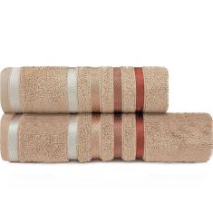 Jogo de toalhas Banhão Gigante + Rosto Karsten Lumina 2 Peças Fio Penteado - Emcompre