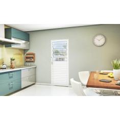 Porta de Aço Basculante 215x85cm com Vidro Mista Riobras Abertura Dire