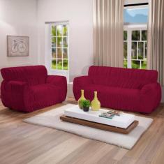 Kit Capa Para Sofa 2 e 3 Lugares 21 Elasticos Varias Cores - Arte & Ca