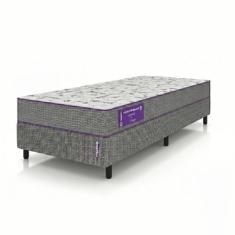 Conjunto Cama Box Solteiro Smartz: Colchão Acction D20 Macio + Base Ku