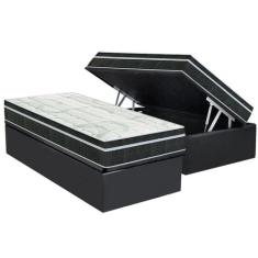 Conjunto Box Baú Solteiro: Colchão Molas Orthoflex Bonnel Venezia + Ba