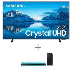 Samsung Smart TV Crystal UHD 4K 55, Alexa e Wi-Fi - 55AU8000 & Soundbar Samsung com 2.1 Canais e 200W - HW-T450/ZD