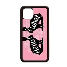 Coelhos pretos com contorno de animal natural para iPhone 12 Pro Max Capa para Apple Mini Mobile Case