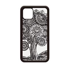 Capa preta e branca com flor de girassol para iPhone 12 Pro Max para Apple Mini Mobile Case Shell