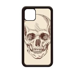 Ilustrações de esqueleto de caveira humana para iPhone 12 Pro Max Capa para Apple Mini Mobile Case