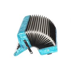 Acordeão, 22 teclas 8 acordeões de baixo com alças para iniciantes, acordeão educativo, presente de instrumento musical, instrumento sanfonado para adultos Tamanho trabalhado: 31 x 30 x 14 cm, peso: 3