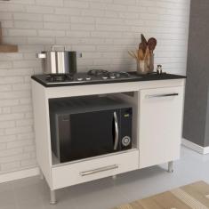 Balcão para Cooktop 1 Porta 1 Gaveta 105cm Dubai - Indekes