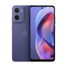 Smartphone Motorola Moto g05 Violeta Vegan Leather 128GB 4GB RAM + 8GB Ram Boost e Camera 50MP, AI Bateria de 5200 mAh Tela 6.7" e Superbrillho