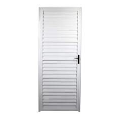 Porta palheta 2,10x80 lado ESQUERDO no alumínio branco