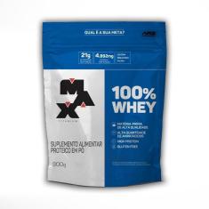 100% Whey Concentrado 900g Refil - Max Titanium-Unissex