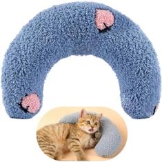 Travesseiro calmante para cães, Travesseiro calmante para pescoço de cachorro para cães pequenos em forma de U para gatos Travesseiro calmante para cabeça de animal de estimação Travesseiro ultra maci